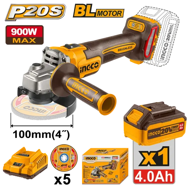 Cordless angle grinder