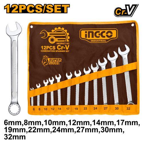 12 Pcs Combination spanner set
